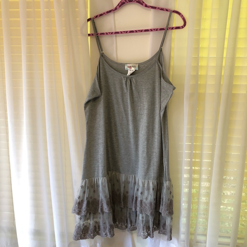 Grey Lace Skirt or Dress Extender